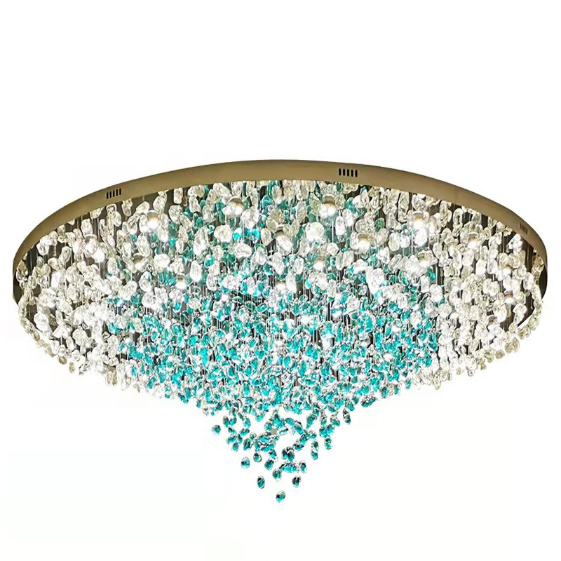 Glass stone chandelier with different colors